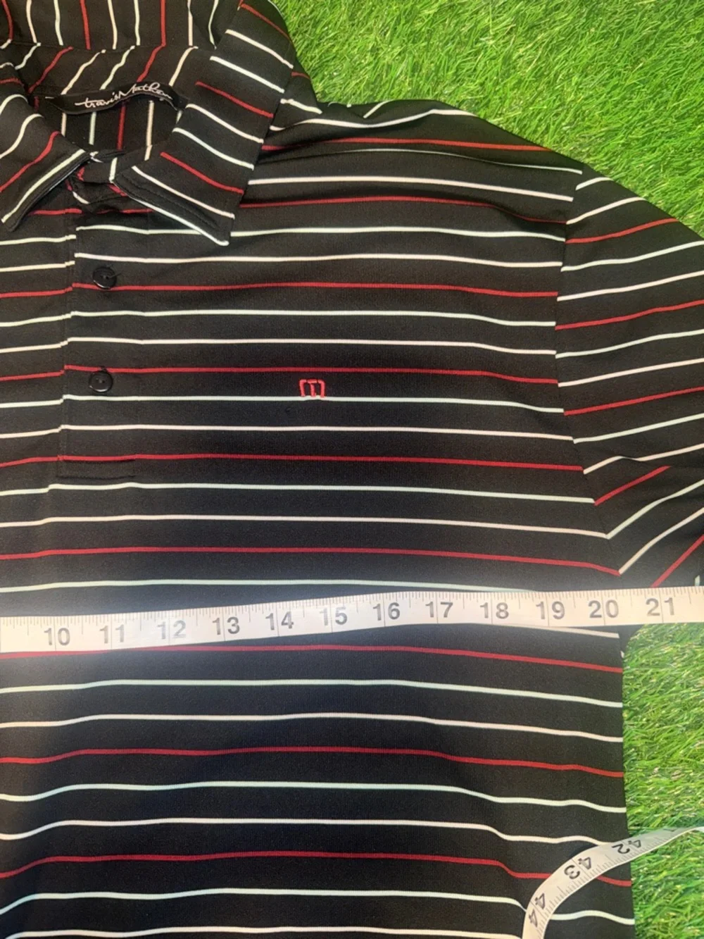 Travis Mathew Light Pink Polo with Black Striped Polo Set Size Large
